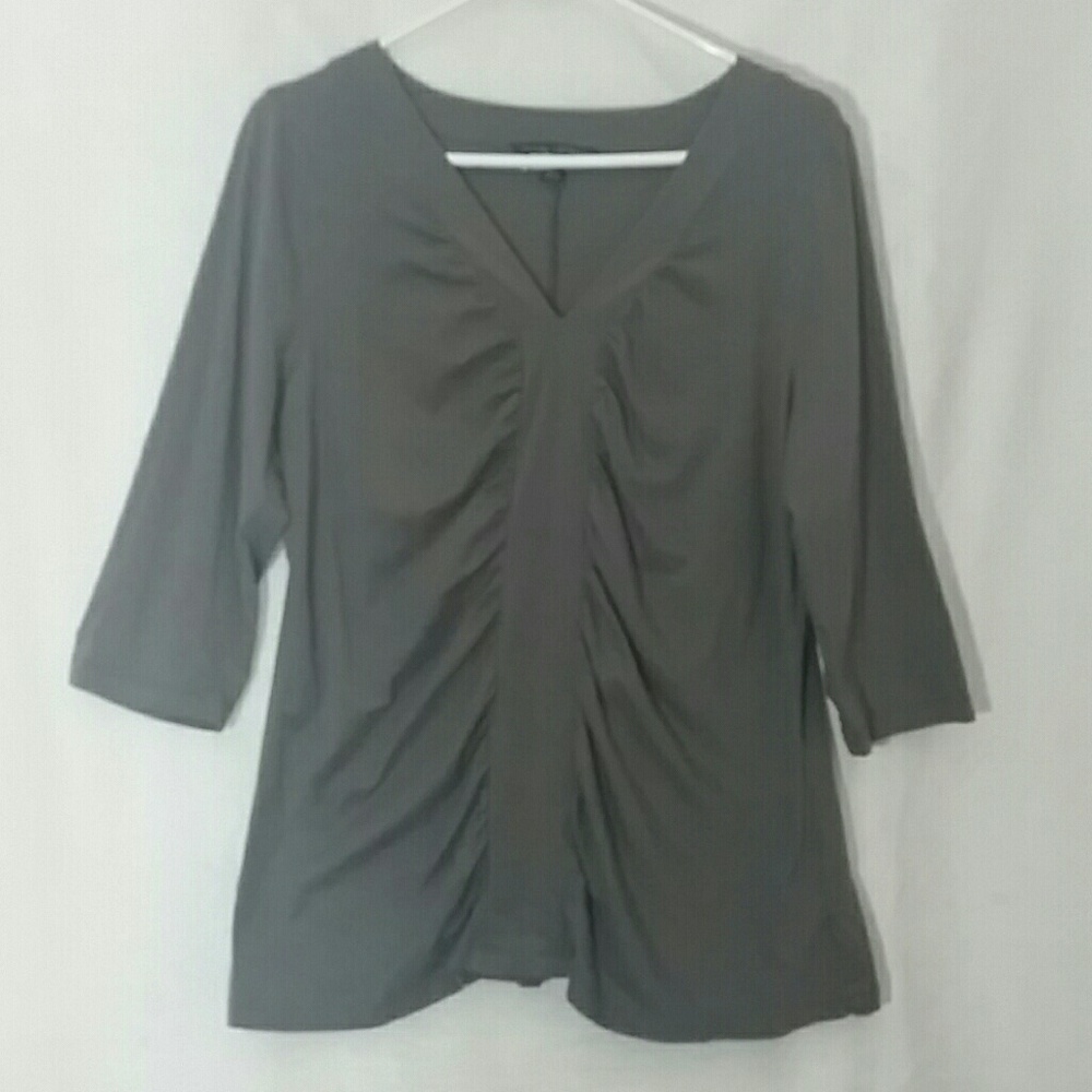 Elena Solano Woman 3/4 Sleeve V Neck Top